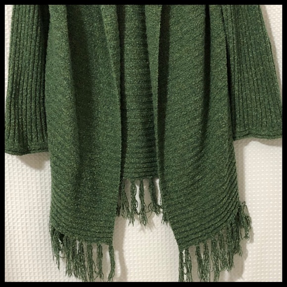 SOLD! Macy’s Fever Long Cardigan with Fringe - Picture 12 of 14